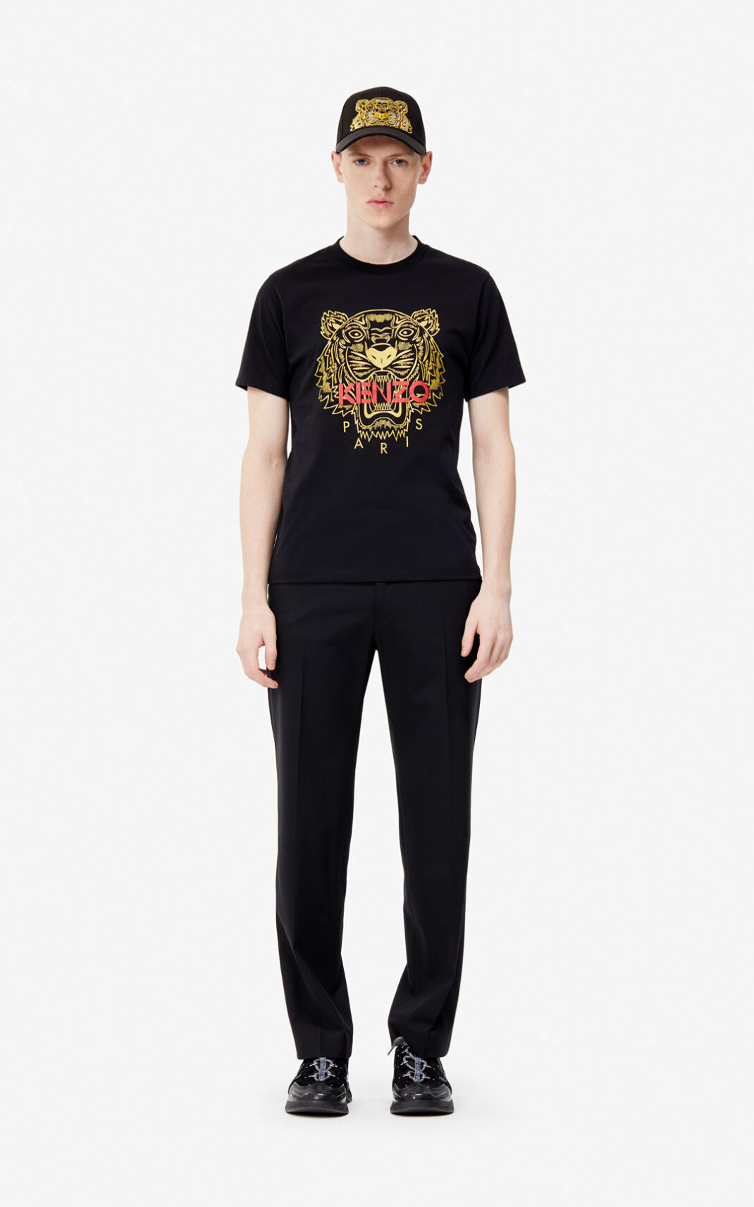 Kenzo Tiger Camisetas Hombre Negras | 7915824-YQ